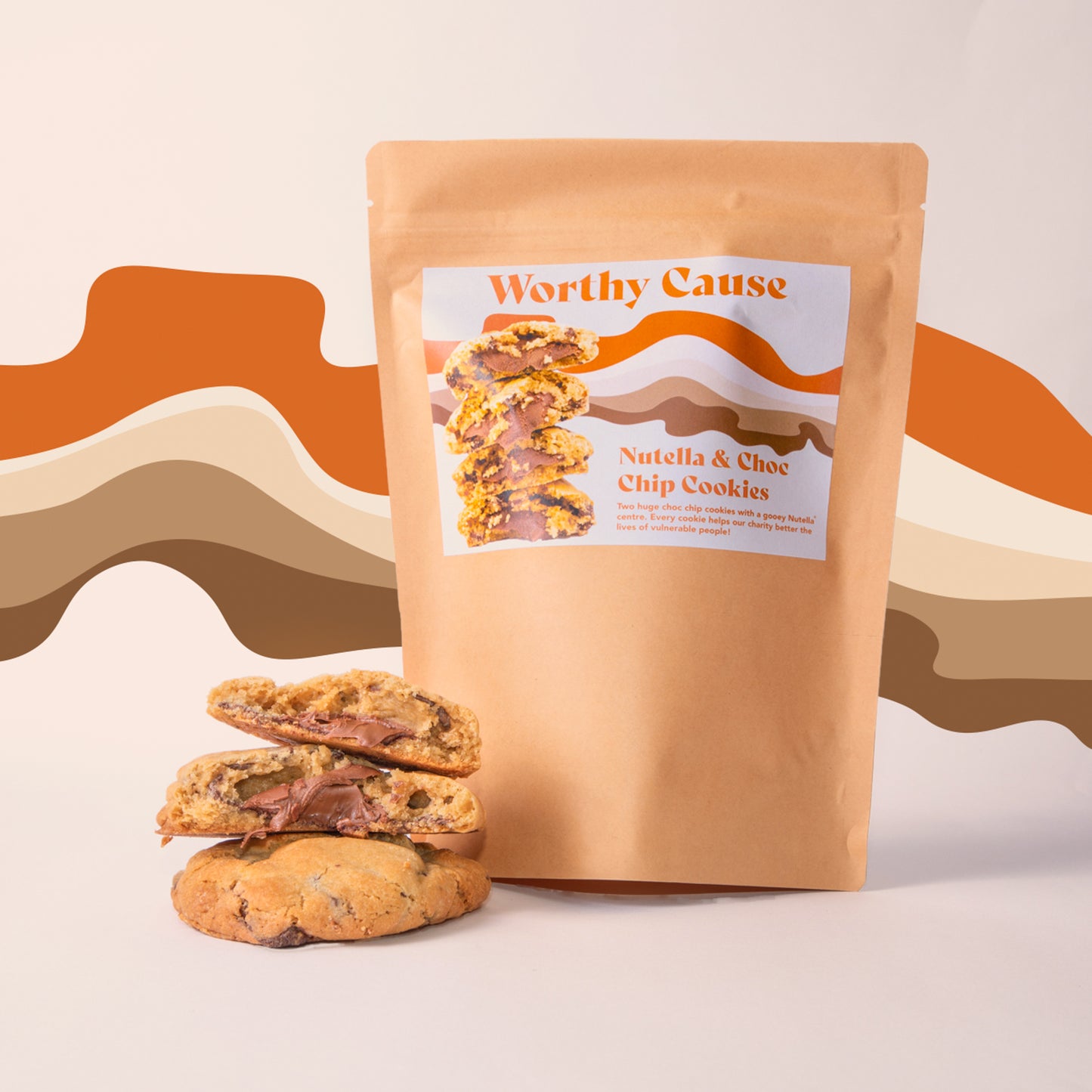 Nutella Choc Chip Cookies 125g 2-Pack