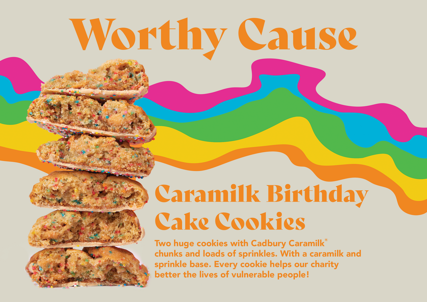 Caramilk Birthday Cake Cookies 125g 2-Pack