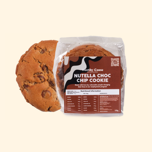 Nutella Choc Chip Cookies 125g Individual Serve